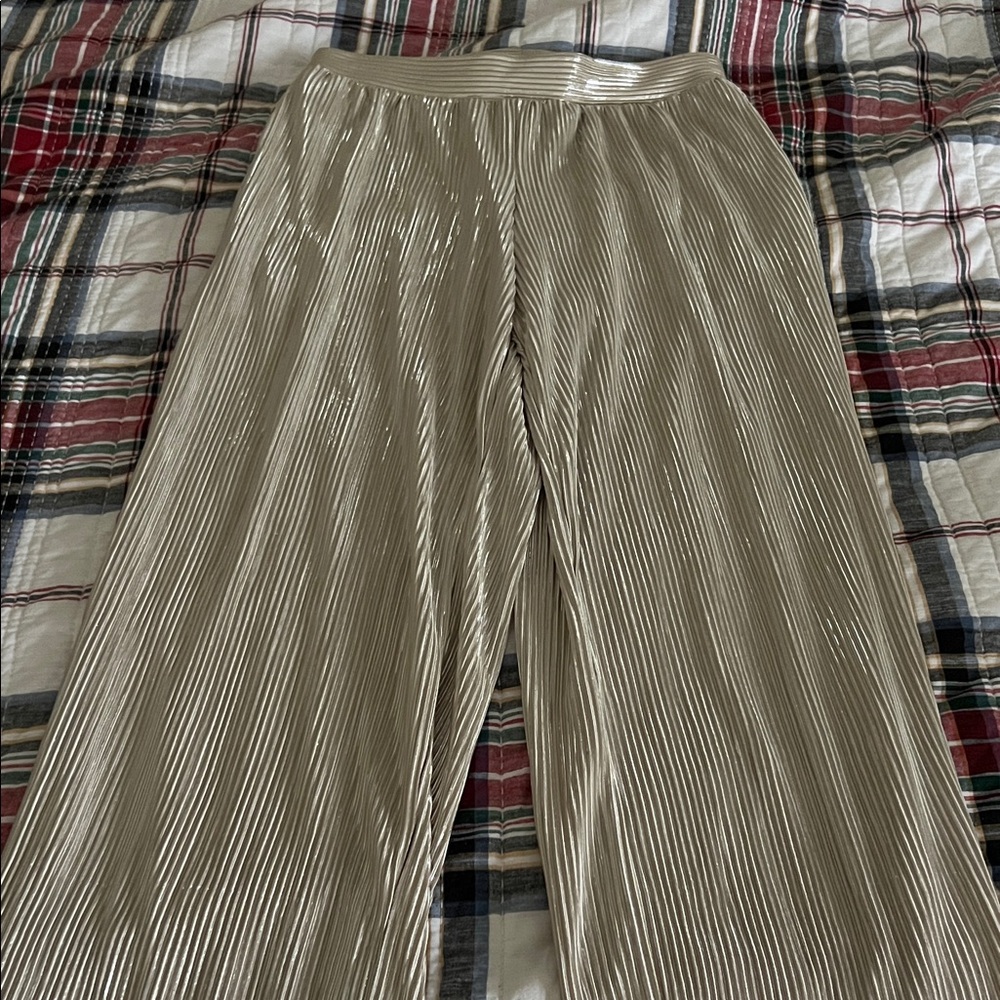 Wide-Leg Pants that flow and sparkle! Medium.